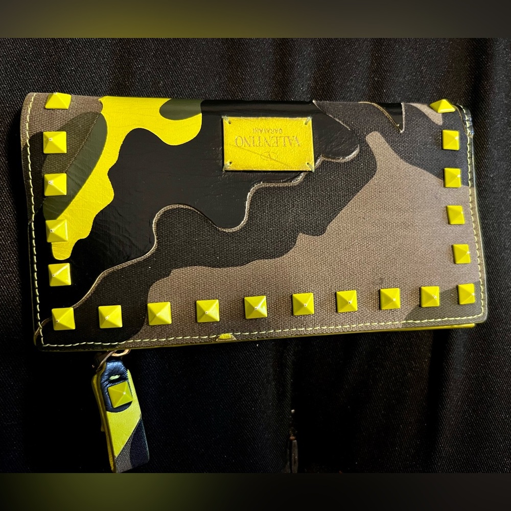 Used Valentino Stud Long Wallet